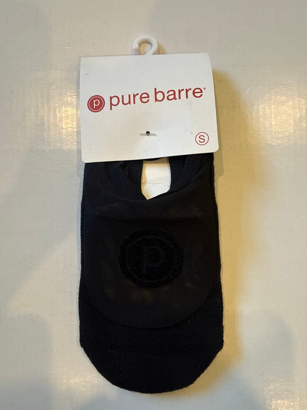 NWT Pure Barre Metro-West sheer classic black socks Small